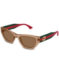 Gucci - Cat-Eye-Brille Mit Webstreifen - Lyst