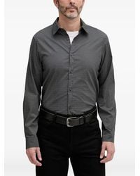 ARMANI EXCHANGE - Geometric-Print Long-Sleeve Shirt - Lyst