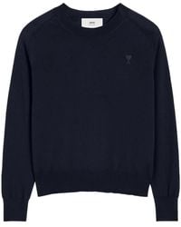 Ami Paris - Wollen Trui Met Logo - Lyst