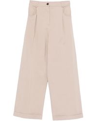 Brunello Cucinelli - Cotton Trousers - Lyst
