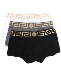 Versace - 3er-Set Shorts mit Greca-Bund - Lyst