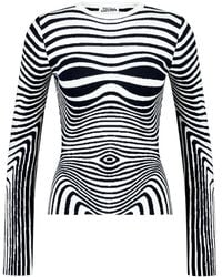Jean Paul Gaultier - Morphing Stripes Trui Met Ronde Hals - Lyst