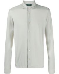 Zanone Fine Knit Buttoned Shirt - Grey