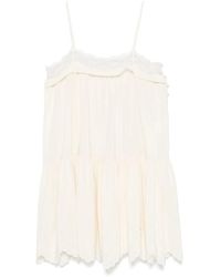 Chloé - Lace-Trim Mini Dress - Lyst