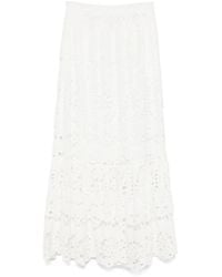 Mc2 Saint Barth - Broderie-Anglaise Skirt - Lyst