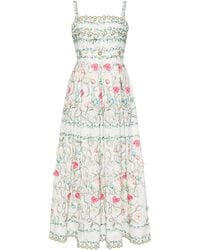 Elie Saab - フローラル マキシドレス - Lyst