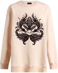 Etro - Sweatshirt Mit Beflocktem Print - Lyst