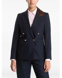 GANT - Double-Breasted Peak-Lapel Blazer - Lyst