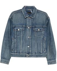 Saint Laurent - Button-Up Denim Jacket - Lyst