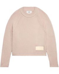 Ami Paris - Logo-patch Knitted Jumper - Lyst