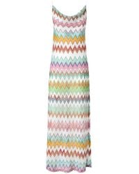 Missoni - Pareo Largo De Lamé Con Motivo En Zigzag Y Aberturas - Lyst