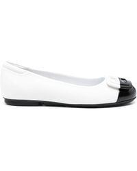 Hogan - H661 Leather Ballerina Shoes - Lyst