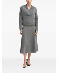 Benetton - Ribbed V-Neck Knitwear - Lyst
