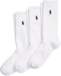 Polo Ralph Lauren - Lot De Trois Paires De Chaussettes À Logo Brodé - Lyst
