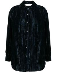 Palm Angels - Velvet Crinkled Shirt - Lyst