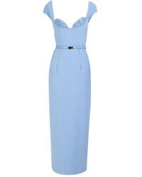 ROWEN ROSE - Bra-Detail Belted Long Dress - Lyst