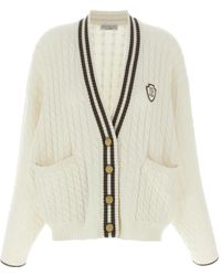 Brunello Cucinelli - Braided Cashmere Cardigan With Logo Patch - Lyst