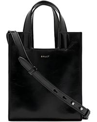 Bally - Small Easy Logo-Print Leather Tote Bag - Lyst