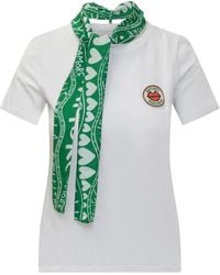 ALESSANDRO ENRIQUEZ - Camiseta con detalle de fular - Lyst