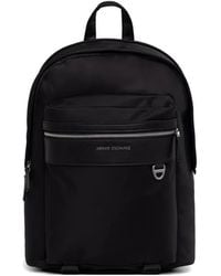 ARMANI EXCHANGE - Logo-Plaque Zip-Pocket Backpack - Lyst