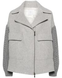 Eleventy - Contrast-Sleeve Jacket - Lyst