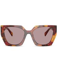 Prada - Tortoiseshell-Effect Sunglasses - Lyst