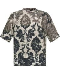 Roberto Cavalli - Broccato Print T-Shirt - Lyst