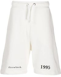 Throwback. - Logo Embroidered Track Shorts - Lyst