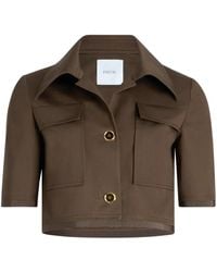 Patou - Short-Sleeved Cropped Jacket - Lyst