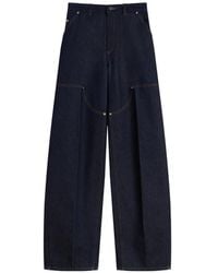 Givenchy - Pleat-Detail Panelled Jeans - Lyst