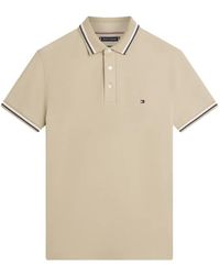 Tommy Hilfiger - Striped-Trim Polo Shirt - Lyst