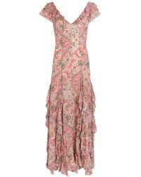 RIXO London - Ambika Ruffled Paisley-Print Maxi Dress - Lyst