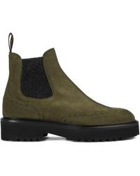Doucal's - Brogue-Detail Chelsea Boots - Lyst