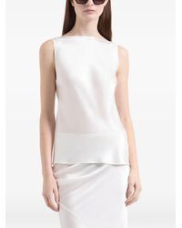 Nina Ricci - Draped-Back Silk Top - Lyst