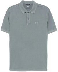 C.P. Company - Poloshirt Met Geborduurd Logo - Lyst