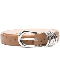 DEHANCHE - Cintura Hollyhock Cammello Con Cintura Color Argento - Lyst