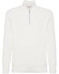 Brunello Cucinelli - Cotton Jumper - Lyst
