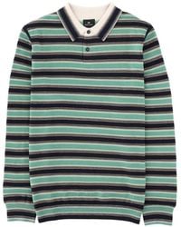 Paul Smith - Striped Merino-Wool Polo Shirt - Lyst
