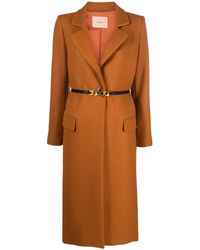 Twinset - Single-breasted Belted Coat - Lyst