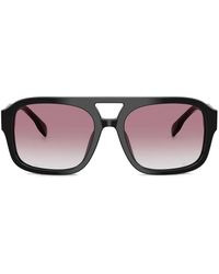 Tory Burch - Double-Bridge Square-Frame Sunglasses - Lyst