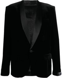 Balmain - Velvet-effect Single-breasted Suit Jacket - Lyst