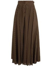 Philosophy Di Lorenzo Serafini - Polka-Dot Pleated Maxi Skirt - Lyst