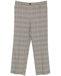 Patrizia Pepe - Checked Oversized-Waist Trousers - Lyst