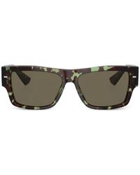 Dolce & Gabbana - Tortoiseshell-Effect Rectangle-Frame Sunglasses - Lyst