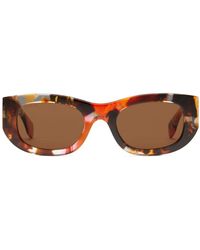 Gucci - Tortoiseshell-effect Oval-frame Sunglasses - Lyst