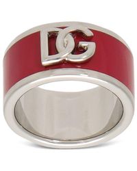 Dolce & Gabbana - Logo-plaque Enamel Ring - Lyst