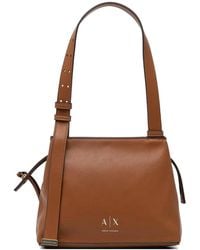 ARMANI EXCHANGE - Logo-Plaque Shoulder Bag - Lyst