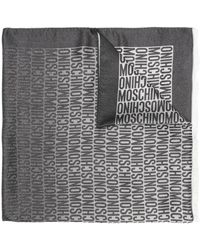 Moschino - Logo-print Solid-border Scarf - Lyst