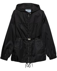 Prada - Re-Nylon Jack Met Capuchon - Lyst