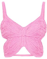 Blumarine - Knitted Butterfly Top - Lyst